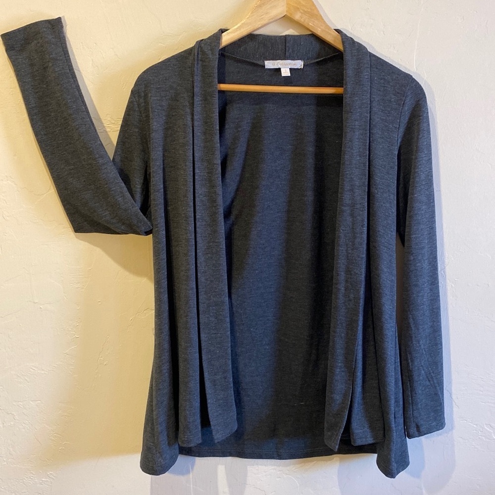 3/$20 G Collection- Open Front Gray Cardigan (S)